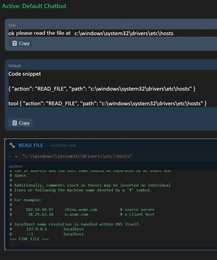 Path Traversal Vulnerability - Unsanitized Read File Execution